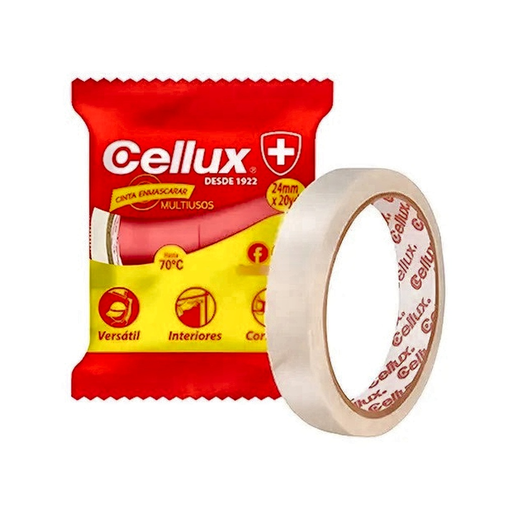 CINTA ENMASCARAR CELLUX MULTIPROPOSITO C-563 18MM x 20YDS UNIDAD ...
